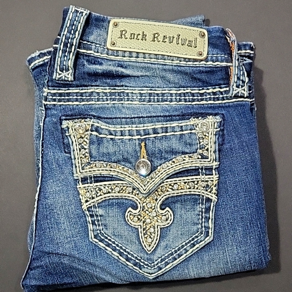 Rock Revival Ligeia Boot Cut Jeans Size 28 - 33 Inseam